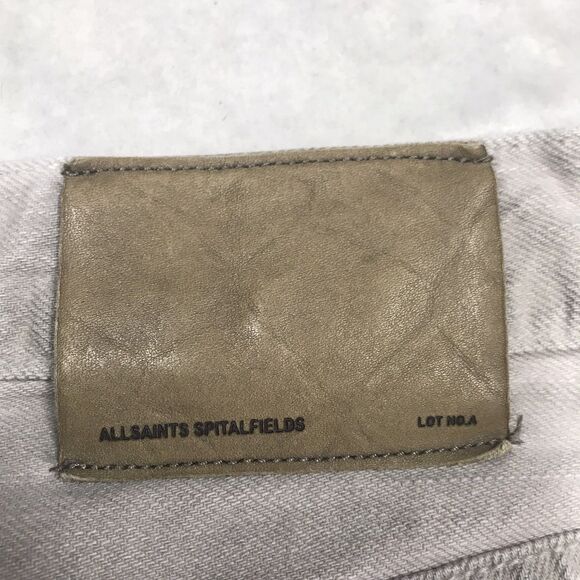 ALLSAINTS Double Cigarette Jean Men 28x28 Gray Button Fly Skinny Slim - Picture 11 of 15